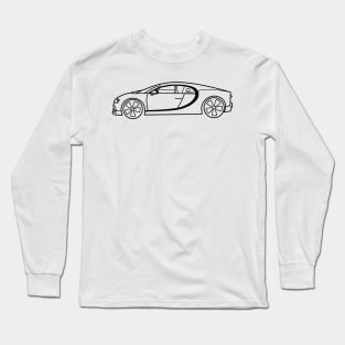 Black Bugatti Chiron Long Sleeve T-Shirt